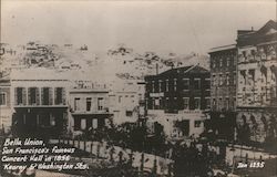 Bella Union, San Francisco's famous concert hall in 1856, Kearney and Washington Street California Postcard Postcard Postcard