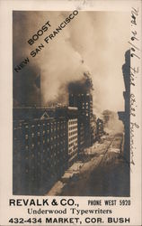 San Francisco on Fire Earthquake Postcard