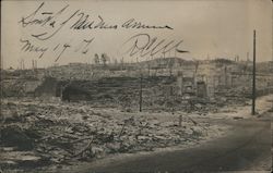 Ruins South of Van Ness Ave. Earthquake Postcard