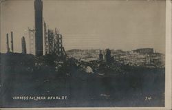 Vanness Ave. Near Ofarl St. Earthquake Postcard