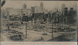 Overlooking ruins from Pike and Powell Streets San Francisco, CA Postcard Postcard Postcard