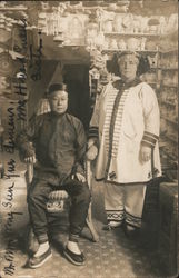 Chinese Mr. and Mrs. Wong Sun Yue Clemens Relics Dug from the Ruins Earthquake San Francisco, CA Postcard Postcard Postcard