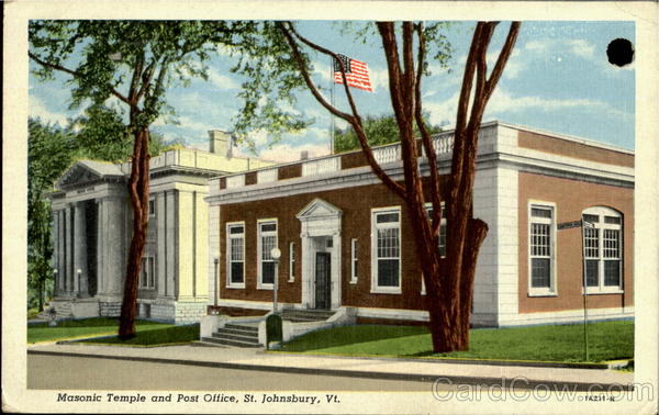 Masonic Temple And Post Office St. Johnsbury, VT