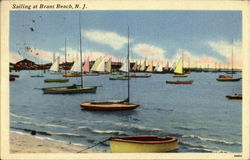 Sailing At Brant Beach Postcard