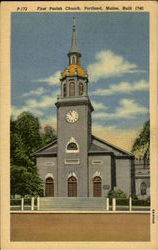 First Parish Church Portland, ME Postcard Postcard