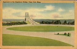 Approach To The Sagamore Bridge Postcard