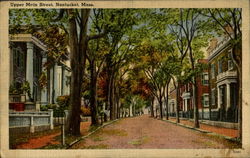 Upper Main Street Nantucket, MA Postcard Postcard