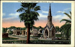 View In Metairie Cemetery New Orleans, LA Postcard Postcard