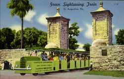 Green Sightseeing Train, 102 St. George Street St. Augustine, FL Postcard Postcard