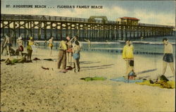 Florida's Family Beach St. Augustine, FL Postcard Postcard