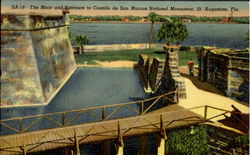 The Moat And Entrance To Castillo De San Marcos National Monument Postcard