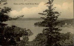 Harbor And River South Bristol, ME Postcard Postcard