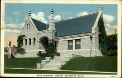 Buck Memorial Library Bucksport, ME Postcard Postcard