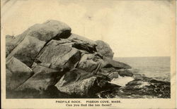 Profile Rock Pigeon Cove, MA Postcard Postcard