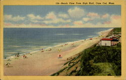 Beach View From High Bluff Postcard