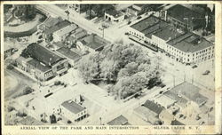 Aerial View Of The Park And Main Intersection Postcard