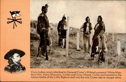 Crow Indian scouts Native Americana Postcard Postcard