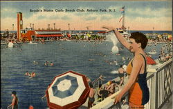 Reade's Monte Carlo Beach Club Asbury Park, NJ Postcard Postcard