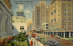 Flagler Street Looking West Postcard