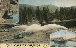 Hydraulic Gold Mining California Postcard Postcard Postcard