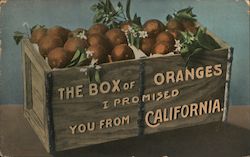 The Box of Oranges I Promised you From California Postcard Postcard Postcard