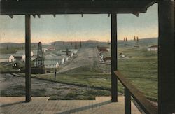 View of Cal. Oil Fields, From the Bungalow Postcard