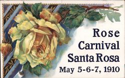 Rose Carnival Santa Rosa May 5-6-7, 1910 California Postcard Postcard Postcard