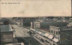 4th St. Santa Rosa, CA Postcard Postcard Postcard