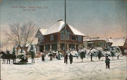 Snow Scene January 6th, 1907 Santa Rosa, CA Postcard Postcard Postcard