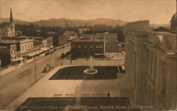 General View and Court House Postcard