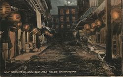 Old Fish Alley, Chinatown Postcard