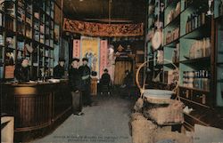 Interior of Chinese Grocery and Vegetable Store, Chinatown Postcard