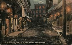 Old Fish Alley, Chinatown Postcard