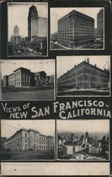 Views of New San Francisco California Postcard