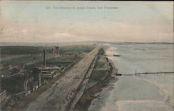 The Boulevard, ocean beach San Francisco, CA Postcard Postcard Postcard