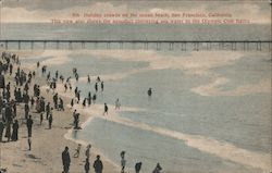 Holiday Crowds on the Ocean Beach San Francisco, CA Postcard Postcard Postcard