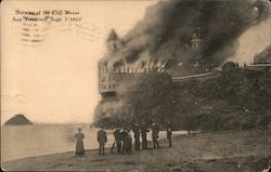 Burning of the Cliff House September 7, 1907 San Francisco, CA Postcard Postcard Postcard