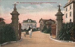 Entrance to Presidio Terrace, An Exclusive Residential Street Postcard