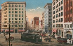 Market Street Near California Postcard