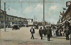 Van Ness Avenue, near Geary Street one year after fire Postcard