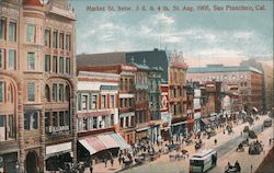 Market St. betw. 3 d. & 4 th. St. Aug. 1905 Postcard