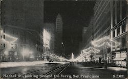 Market St. Looking Toward the Ferry San Francisco, CA Postcard Postcard Postcard