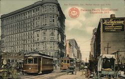 Panama-Pacific International Exposition 1915. Market Street near Fifth Postcard