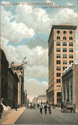 Sansome and California Street Postcard