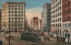 Market Street near California Postcard