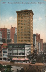 Geary and Stockton Streets Postcard