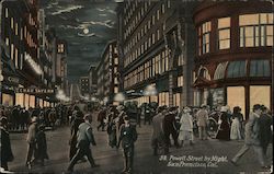 Powell Street by Night Postcard