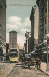 Looking Down Geary From Mason St. San Francisco, CA Postcard Postcard Postcard