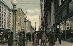 Looking down Market St from 5th St. Postcard