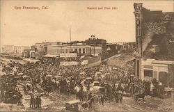 Market and Post 1861 Postcard